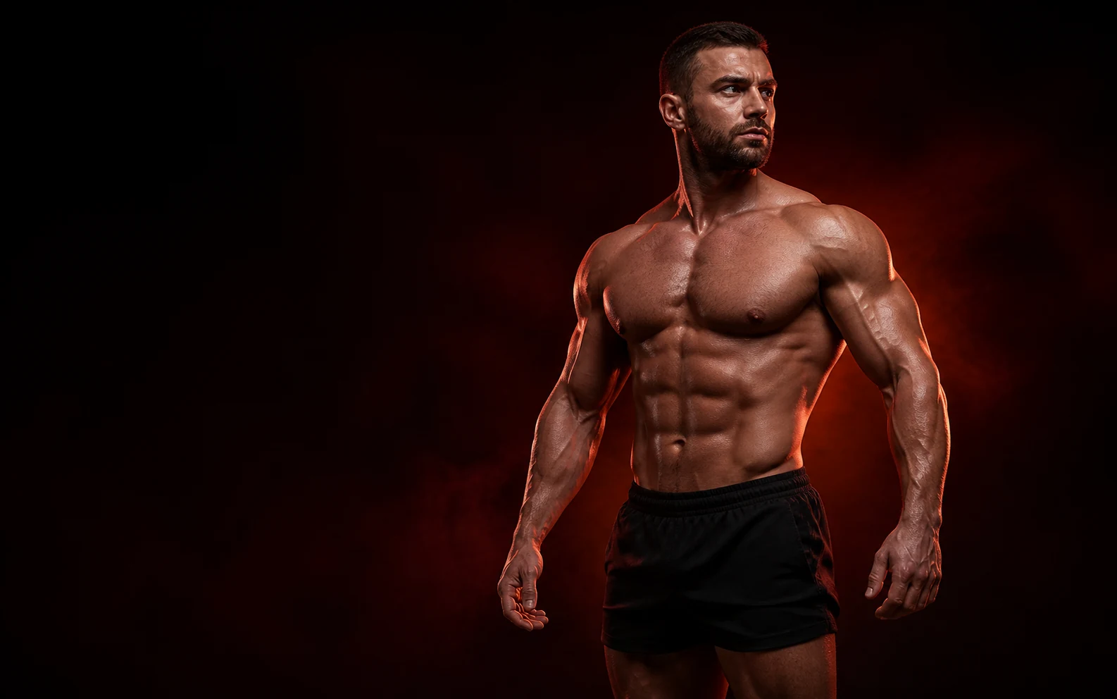 Atleta dedicato all’allenamento del petto